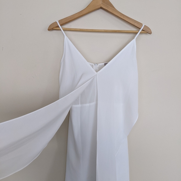 NWT ASOS White Cami Blouse | Front Tie Long Line Tank Top - Picture 5 of 14